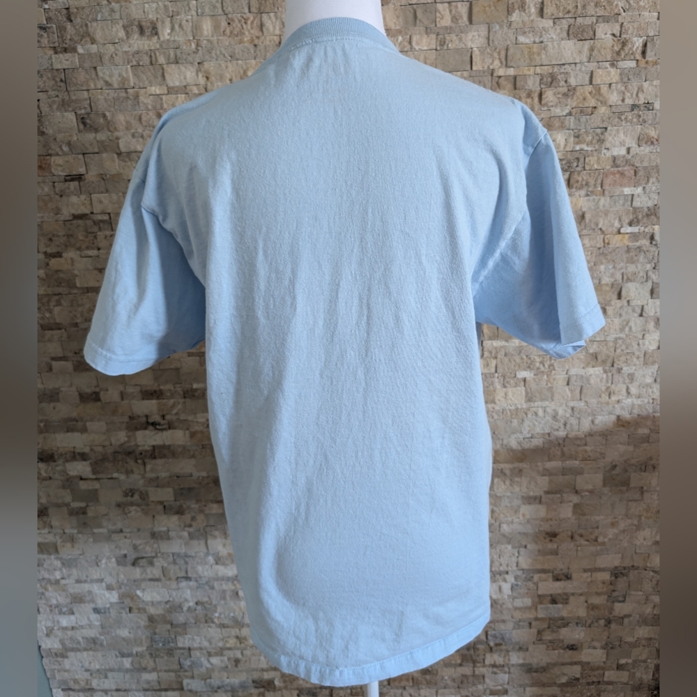 Subliming Tee Sky Blue 'Gut Feelings Are Guardian Angels' Bubble Text Graphic M image 3